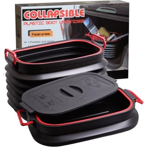 Bonning 37L telescopic case folding telescopic bucket fishing bucket black covered color box