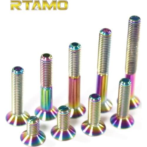 Titanium Countersunk Bolts M6X12/15/20/25/30/35/40/45/50mm Motorcycle Parts Ti Screw Brake Disc Bicycle Hot Forging