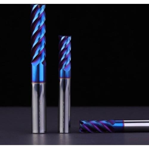 LIJUN HRC65 Carbide 4 Flutes End Mill Milling Tools Alloy Coating Tungsten Steel Endmils CNC Machine Cutting Tools End Cutter