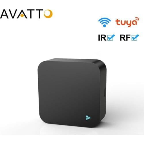 AVATTO Tuya Universal WiFi IR Remote Control with Temperature & Humidity Display, Intelligent Remote Control Work for AC/TV/DVD