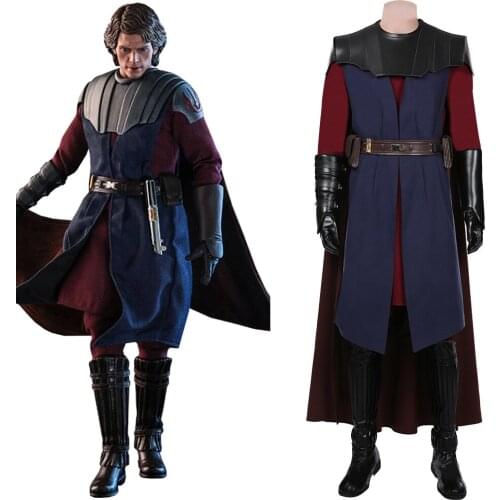 Star Cosplay Wars: The Clone Wars -Anakin Skywalkeri Costume Coat Cloak Uniform Outfits Halloween Carnival Suit