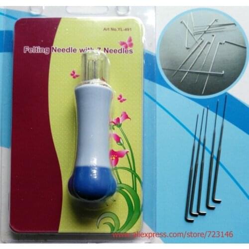1 set DIY Felting Needles Tool with 7 Needles Wool fabric yarn Embroidery HobbyCraft for Inspired Child FOR PFAFF BERINIA SINGER