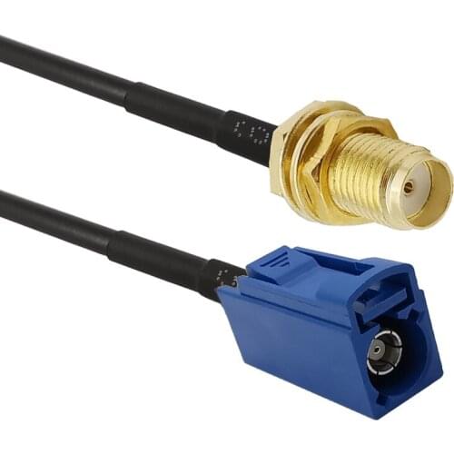 2Pcs SMA Female to Fakra C Female RG174 Pigtail Cable for Wireless GPS GSM Antenna Car Radio Vehicle Antenna