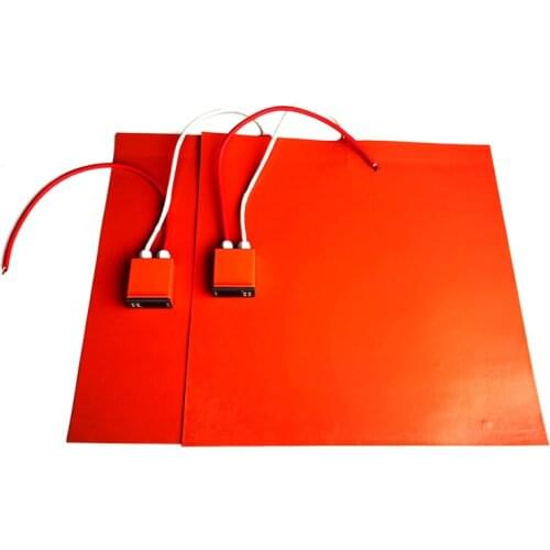 240V 1500W 24in*24in(609.6*609.6*1.5mm) Silicone Heater with digital thermostat on wire 1000mm lead wire