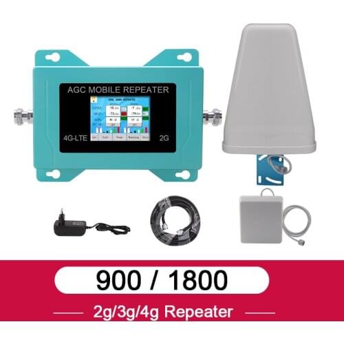 2g 3g 4g Signal Booster for Mobile Phone Cell Signal Repeater Cellular Signal Amplifier 4g Lte Repeater GSM 900 LTE 1800 80dB