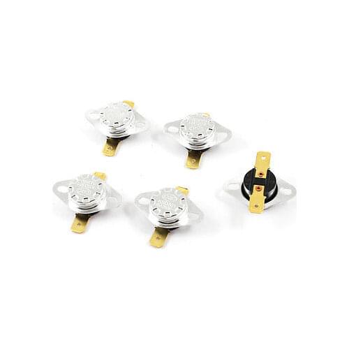 5 x KSD301 2 Pin Terminal 65C Temperature Control Switch Thermostat AC 250V 15A
