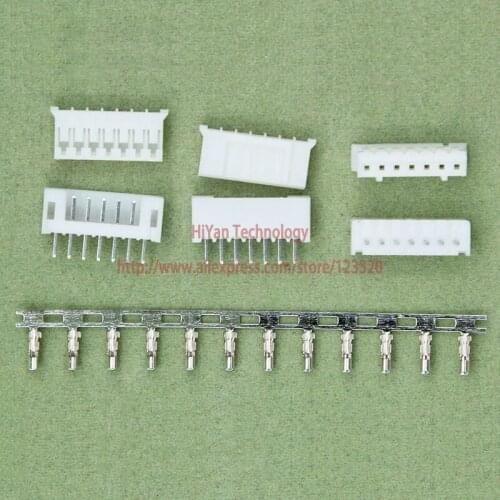 50sets/lot) PH2.0 7P 7Pin 180degrees PH Connector Pitch:2.0MM 7A 180 degree Pin Header + Terminal + Housing PH2.0-7P