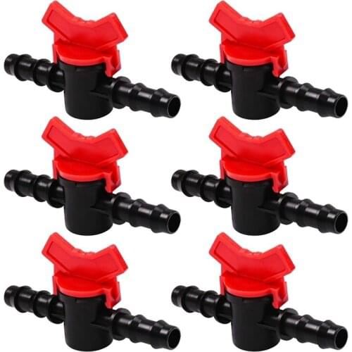 6 Pcs Drip Irrigation Switch Valve 160mm,Connectors Barbed Valve Irrigation FittingsSuitable for Agricultura Garden