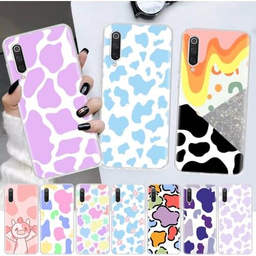 INS Pink Rainbow Cow Soft Cover Phone Case For Xiaomi Redmi Note 10 9 9S 8 7 8T 9A 8A 7A 6A 5 4X S2 K20 Pro Customized Coque