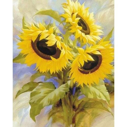 Flower Arrangement 5D DIY Diamond Painting Sunflower Cross Stitch Diamond Embroidery Diamond Wall Painting