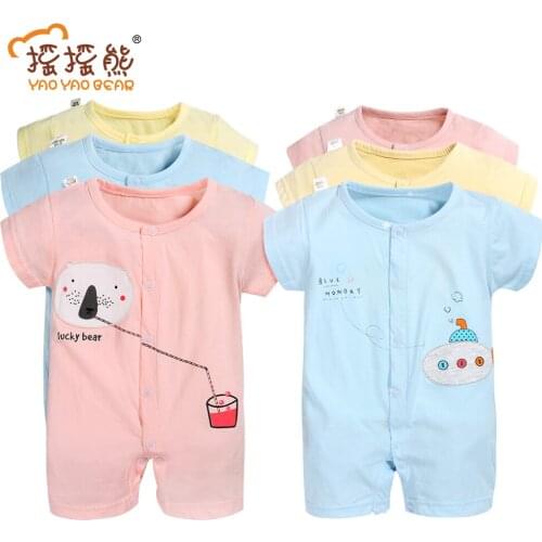 Baby Clothes 2pcs/lot Baby Boys Girls Clothes Infant Clothes Animal 100% Cotton Newborn Baby Rompers Baby Clothing Set