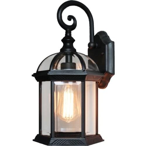 European retro LED balcony staircase corridor aisle outdoor courtyard waterproof wall lamp