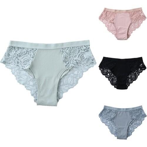 Cotton Panties Sexy Panty Briefs Lace Panties Women Underwear Lingerie Panties for Female Ladies Floral Pantys Underpants