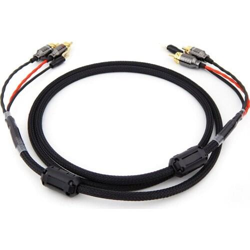 HIFI RCA Cable Independent Shielded Signal Line With Gold Plated Connector Amplifier Player Chassis Audio Cable