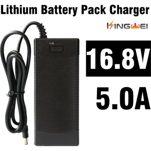 KingWei DC 16.8V 5A AC 100V~240V 5.5mm * 2.1mm US EU UK Plug Charger Lithium Battery Packs Charger