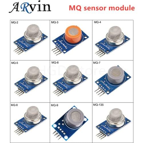 MQ-2 MQ-3 MQ-4 MQ-5 MQ-6 MQ-7 MQ-8 MQ-9 MQ-135 Detection Smoke methane liquefied Gas Sensor Module for Arduino Starter DIY Kit