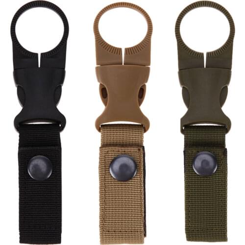 Multifunctional Buckle Webbing Straps High Strength Nylon Molle Water Bottle Carabiner Belt Hanging Keychain Key Hook