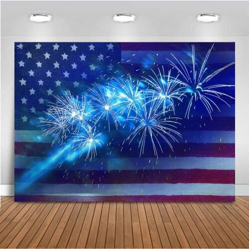 Neoback independence Day Backdrop for Photography Firework Birthday Party Decoration Supplies July for forth Photo Background