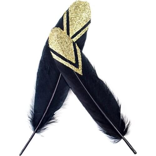 10Pcs/Lot Natural Black Goose Feathers Plume Craft DIY Colored Feathers wholesale Wedding Party Christmas Decoration 13-18cm