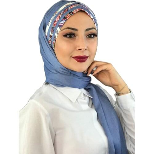 New Fashion Hijab Women Muslim Hijab 2021 Islamic Hijab Scarf Hat Kerchief Blue Hijab Shawl