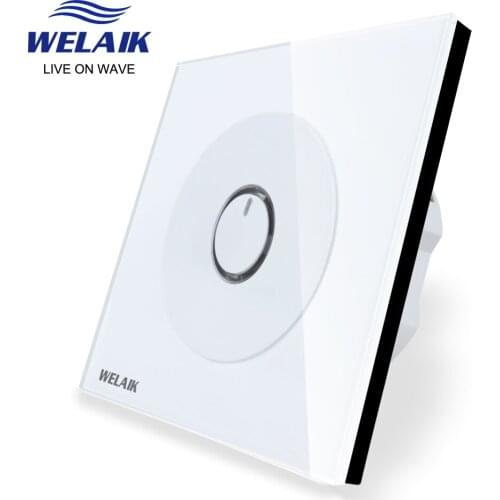 WELAIK Manufacturer-Glass Panel-Button Delay-Wall switch UK-Standard AC220V B17YSW