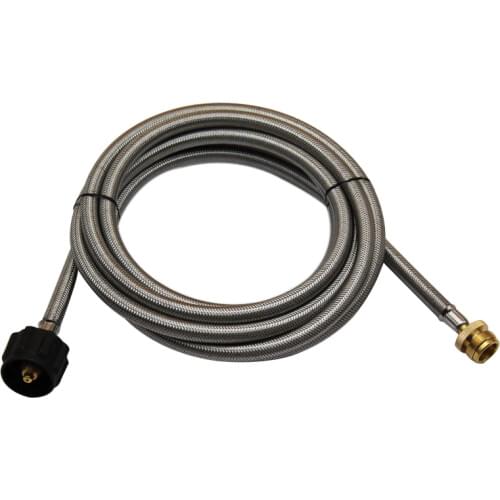 Propane Gas QCC To One Pound Pressure Reducing Valve Connector 12FT Wire Tube Connecting Pipe