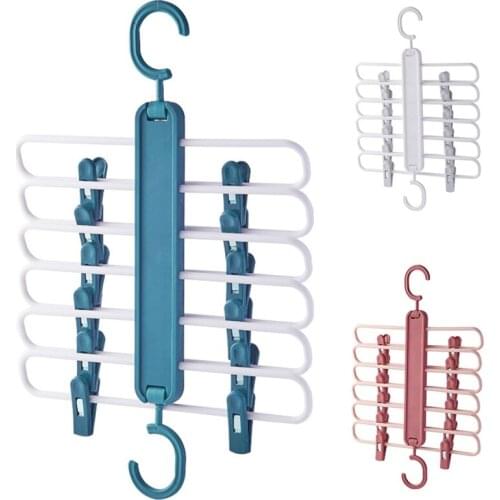 Adjustable Pants Rack Trousers Shelf Hanger Ties Holder Closet Organizer Multilayer Storage Cloth Hanger