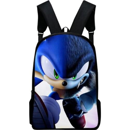 Super Sonic Shadow Backpacks For Kids Cartoon Printed School Bags Boys Girls Primary Schoolbag Students Backpacks Gifts
