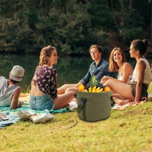 Foldable Fruit Picking Storage Bag Reusable Eco Large Waterproof Canvas Bag Fruit Vegetable Picking Bag Food Organizer For Gifts