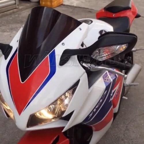 Motorcycle Double Bubble Windshield WindScreen Screen For 2012 13 2014 2015 2016 Honda CBR1000RR CBR 1000 RR SP Fireblade Black