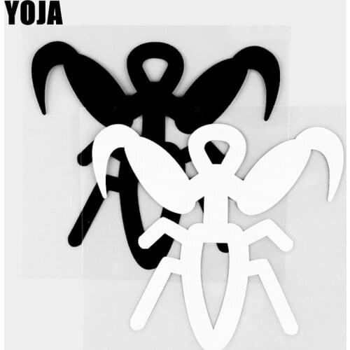 YOJA 11.5×10.5CM Mantis Cartoon Animals Pattern Vinyl Decal Car Stickers Black/Silver 19C-0422