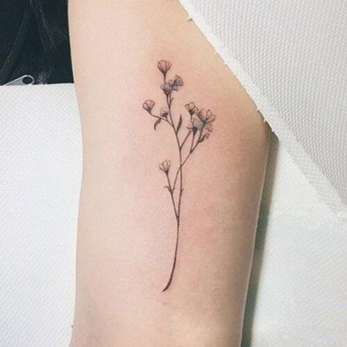 Waterproof Temporary Tattoo Sticker sexy babys breath flower tatto birds gun feather Water Transfer fake flash tattoos
