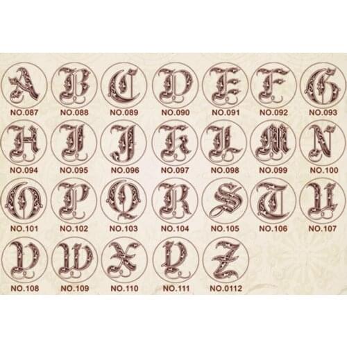Wax Stamp Copper head Curlicue 26 Letters DIY Scrapbooking Vintage wax sealing stamp wedding/party invitation/envelop gift seal