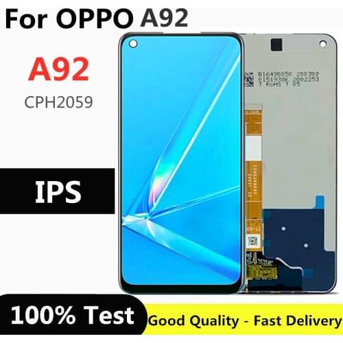 6.5" For OPPO A92 2020 CPH2059 LCD Display Screen Touch Sensor Digitizer Assembly a92 Display Replacement for Oppo A92 LCD