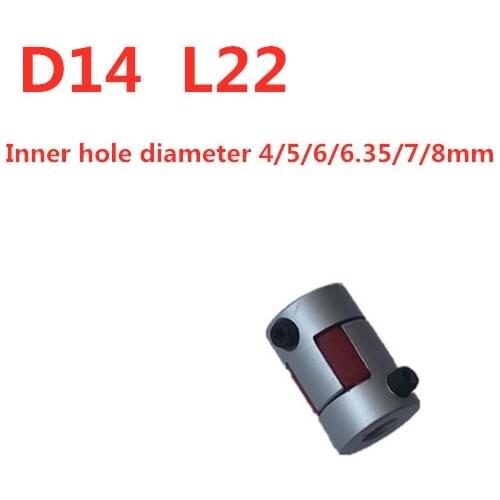 Aluminum alloy star coupling plum blossom coupling flexible coupling motor screw coupling D14 L22