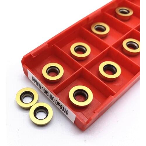 10PCS CNC lathe tool RPMW1003 MO DP5320 DP5420 inner round carbide machine tool parts milling blade RPMW1003 milling blade