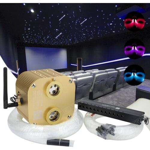 20W RGBW TWINKLE Fiber Optic Lights Bluetooth APP Control Ceiling LED Light Kit 4m Shooting Meteor Effect RF Remote Controller