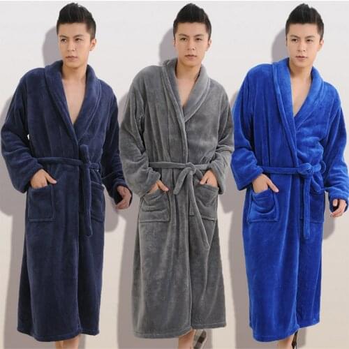2019 Winter Autumn thick flannel mens womens Bath Robes gentlemens homewear male sleepwear lounges pajamas pyjamas