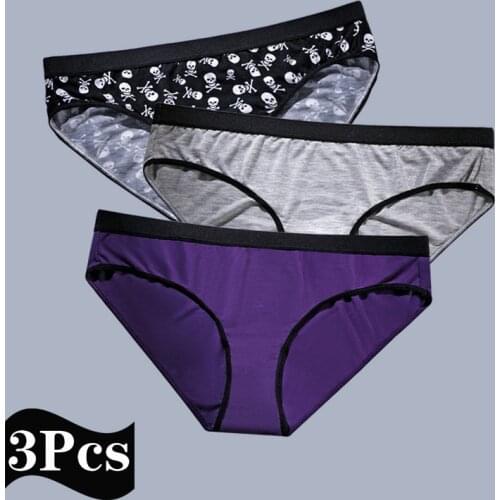 3pcs Sexy Womens Panties With Print Calcinha Girls Underwear Menstrual Briefs Intimate Lingerie Brazilian Underpanties Erotic