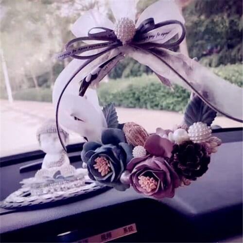 Car Rearview Mirror Pendant Eternal Flower Car Decoration Aromatherapy Pendant Car Interior Pendant Decoration
