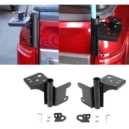 Tailgate Flagpole/Antenna Bracket Holder for Ford F-150 2015 2016 2017 2018 2019 2020 Car External Accessories Black Aluminum