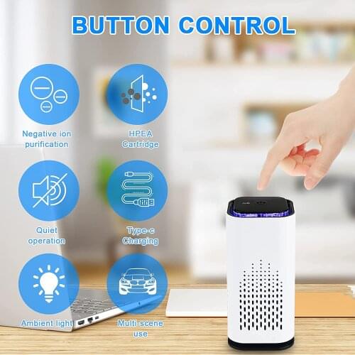 Car Air Purifier Cleaner Negative Ion USB Mini Home Vehicle Air Cleaner Remove Formaldehyde Air Purifier