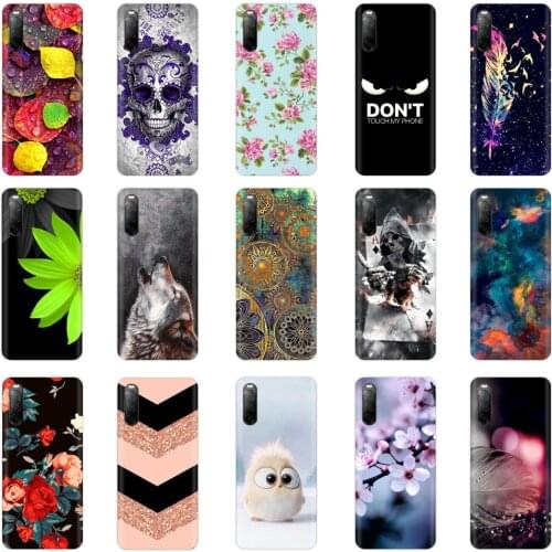 Fundas For Sony Xperia 10 II Silicon Cover Soft TPU Phone Case For Sony Xperia 10 10II Protective Housing Print Case Bumper Para