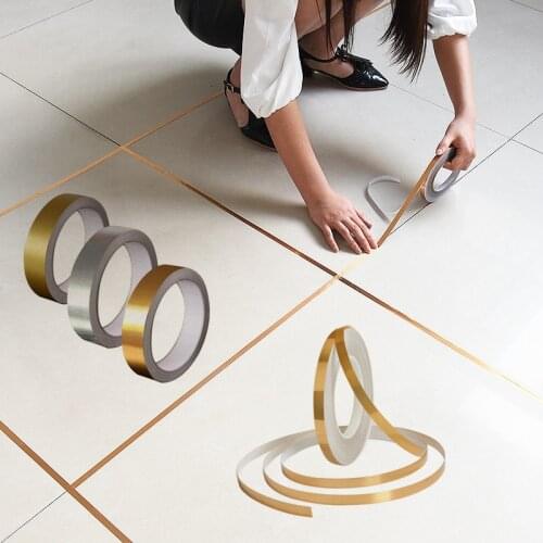 Bedroom Waterproof and Mildew Seam DIY Decorative Foil Stickers Gap Wedding Decoration Room Floor Wall Stickers Self-adhesive