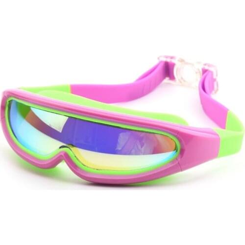 Childrens Electroplating Big Frame Swimming Goggles HD Diving Goggles Waterproof and Anti-fog Swimming Goggles