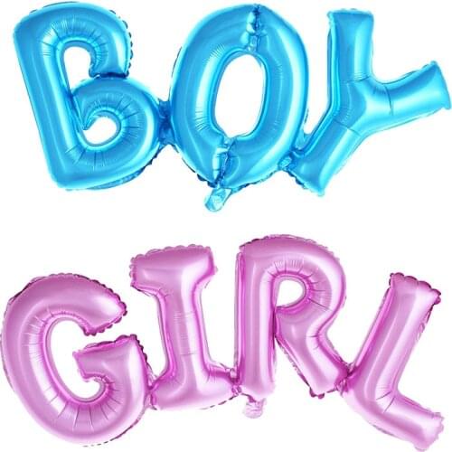 Boy girl connection Letter foil balloons children party decoration birthday party balloons inflatable Helium Balloon baby shower
