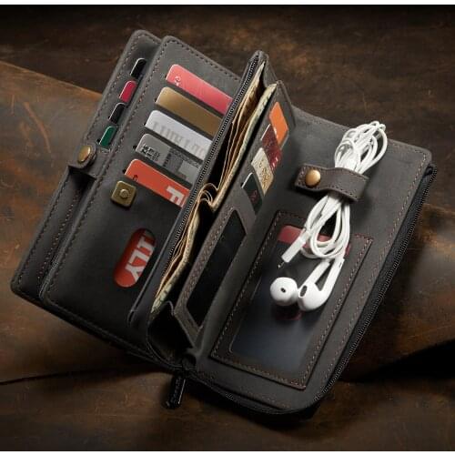 Genuine Leather Flip Wallet Case For Samsung Galaxy S9 Plus S8 Note 8 Cover Litchi Skin Phone Bag Case For Samsung S9 Plus Pouch