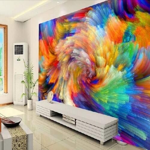 Custom mural Modern fashion Abstract 3D wallpaper color line HD Wallpaper living room bedroom sofa wallpaper mural