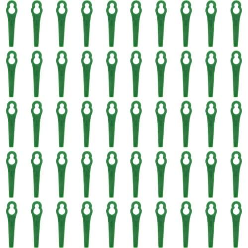 50pcs Plastic Cutting Blades Universal Lawn Mower Garden Trimmer For Outdoor Replacement Tool Accessories