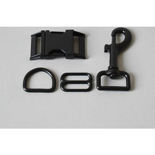 1 set metal buckle adjust buckle D ring metal dog clasp for handmade puppy DIY Dog Collar Leash Set Metal Accessories